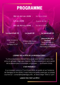 DOA - 10e anniversaire - Programme